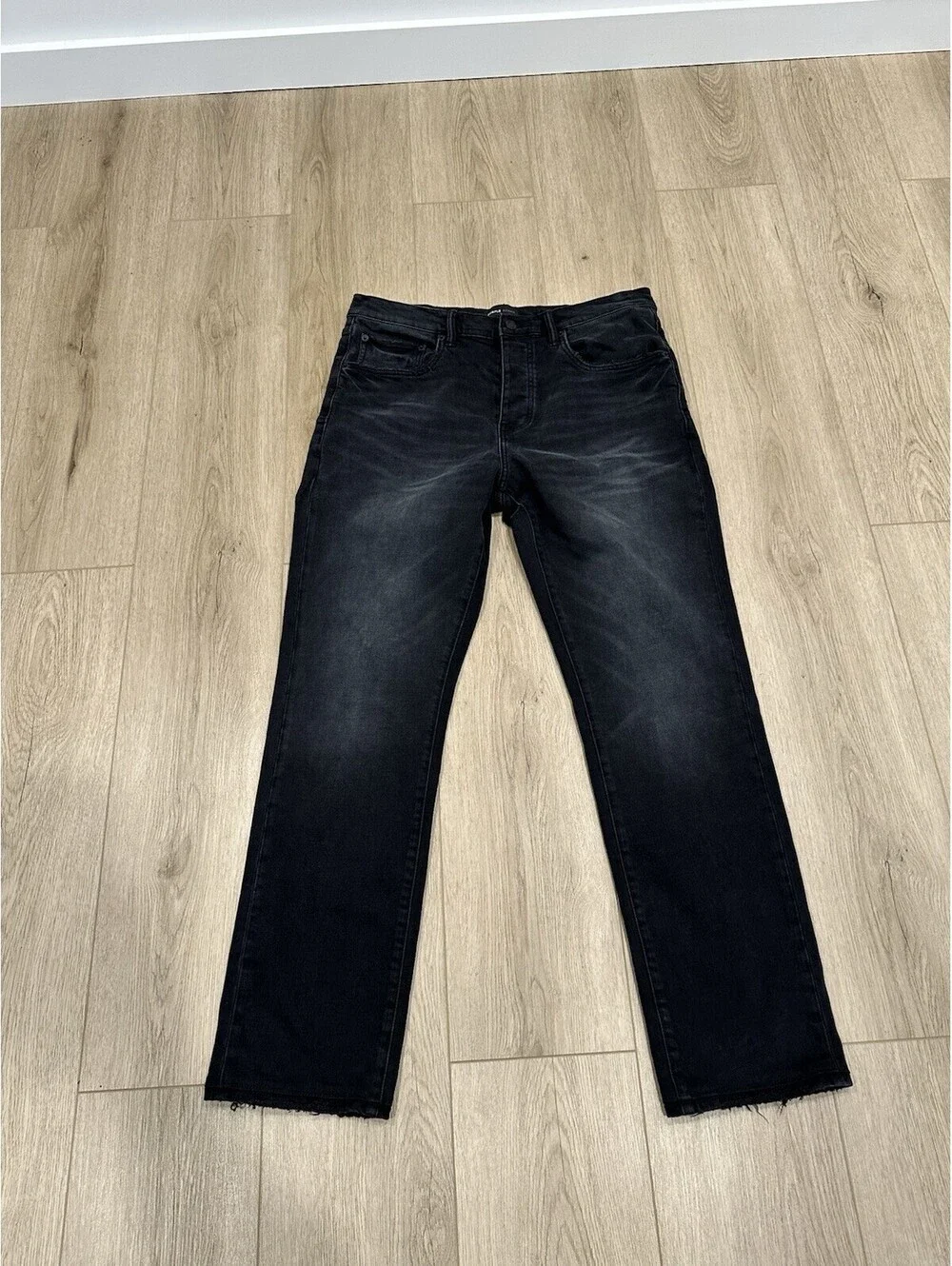 Purple Brand Men's P005 Slim Straight Mid Rise Black Jeans Size 34x30